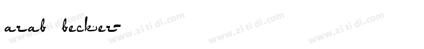 arab becker字体转换